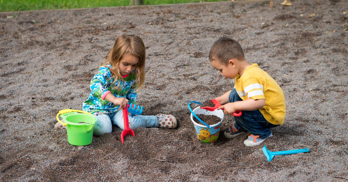 kids playing in sand